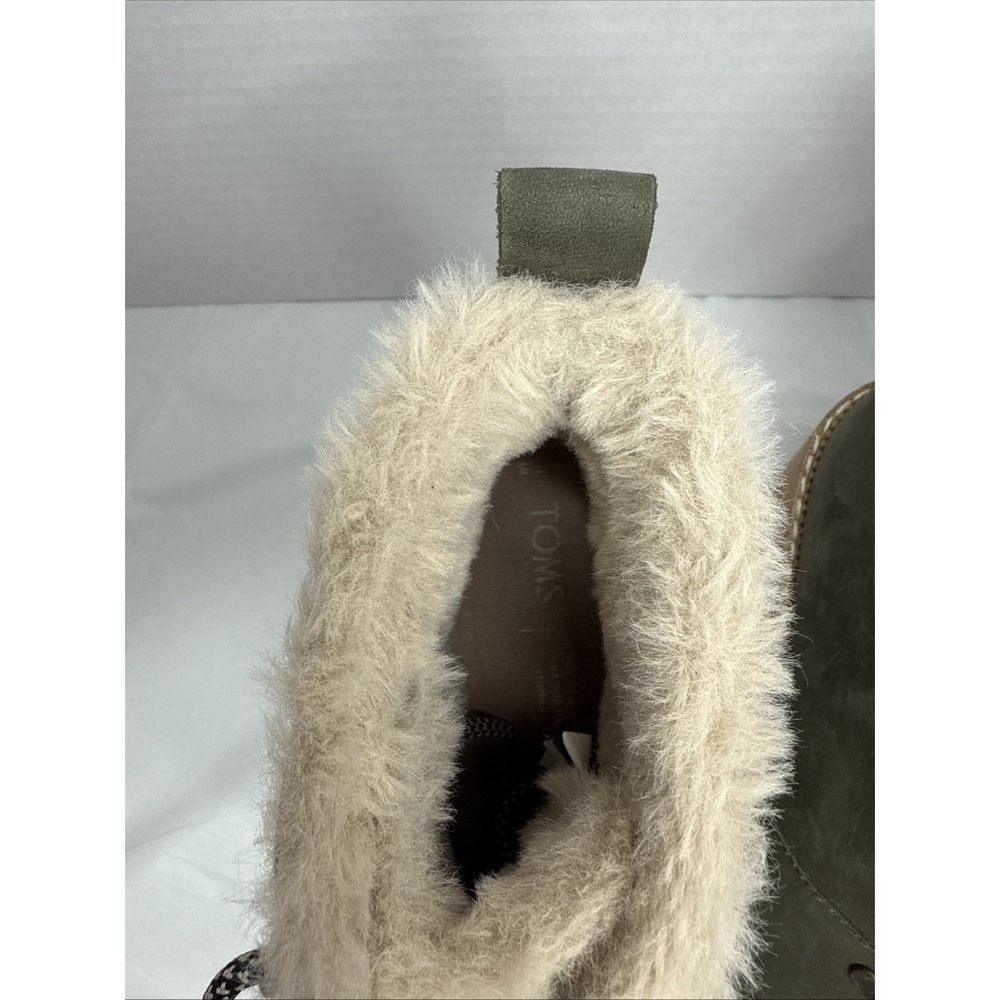 TOMS Melrose Womens Green Olive, Leather, Ankle Boots Size 7.5 - Picture 8 of 16